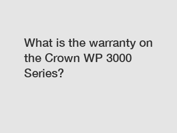 What is the warranty on the Crown WP 3000 Series?