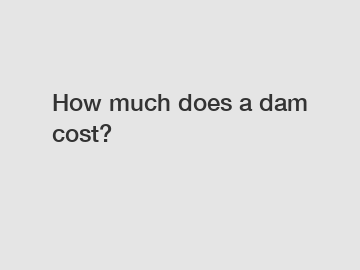 How much does a dam cost?