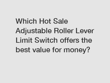 Which Hot Sale Adjustable Roller Lever Limit Switch offers the best value for money?