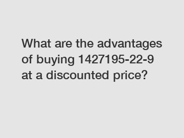 What are the advantages of buying 1427195-22-9 at a discounted price?