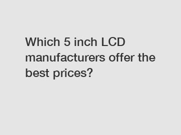 Which 5 inch LCD manufacturers offer the best prices?