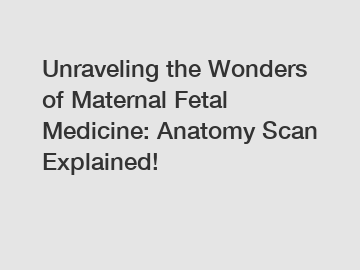 Unraveling the Wonders of Maternal Fetal Medicine: Anatomy Scan Explained!