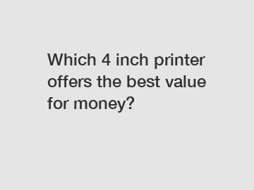 Which 4 inch printer offers the best value for money?
