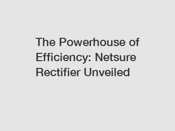 The Powerhouse of Efficiency: Netsure Rectifier Unveiled