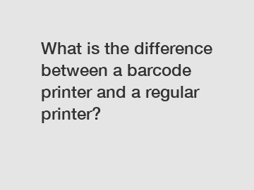 What is the difference between a barcode printer and a regular printer?