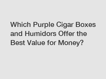 Which Purple Cigar Boxes and Humidors Offer the Best Value for Money?