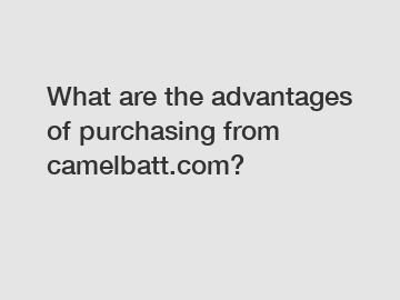 What are the advantages of purchasing from camelbatt.com?