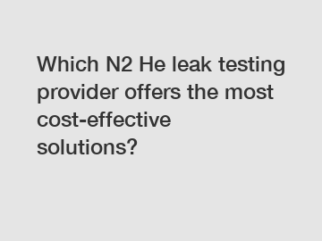 Which N2 He leak testing provider offers the most cost-effective solutions?