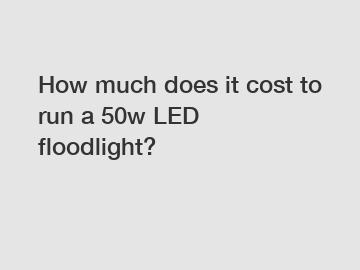 How much does it cost to run a 50w LED floodlight?