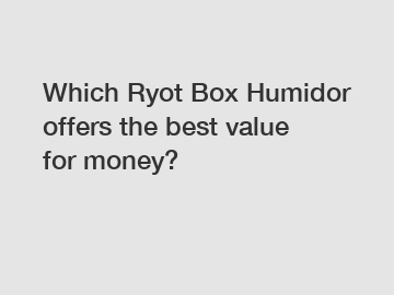 Which Ryot Box Humidor offers the best value for money?